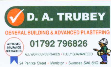 Trubey builder Swansea Biz card