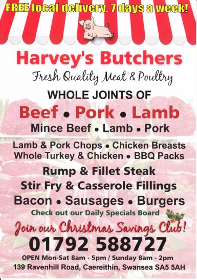 swansea caereithin harvey's butchers