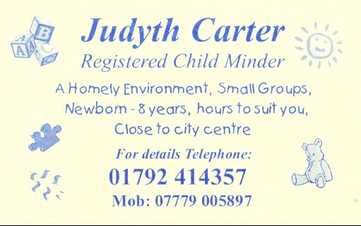 Judyth Carter Swansea Child Minder