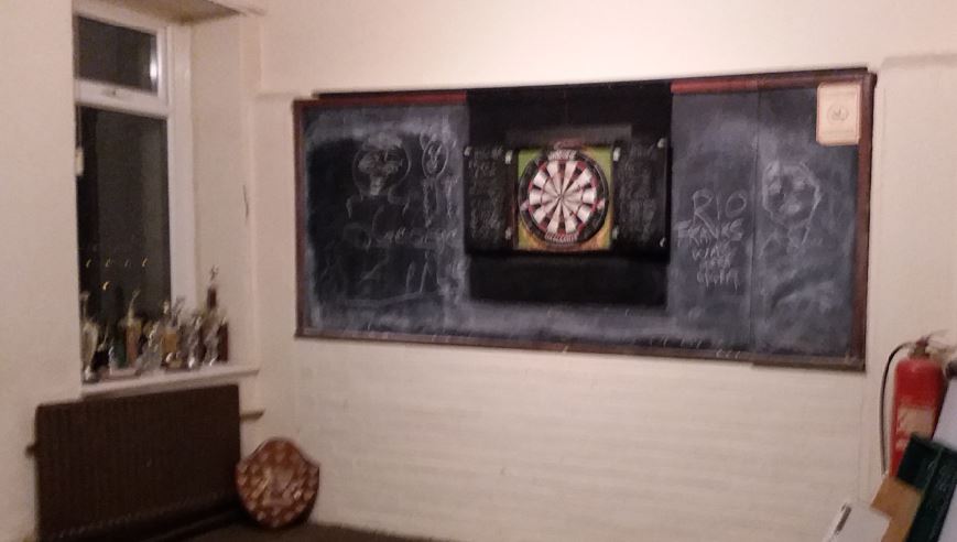 Heathcliffe social club Swansea Darts room