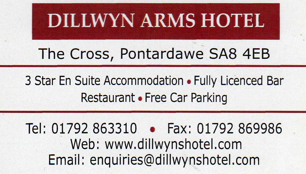 Dillwyn Arms hotel card