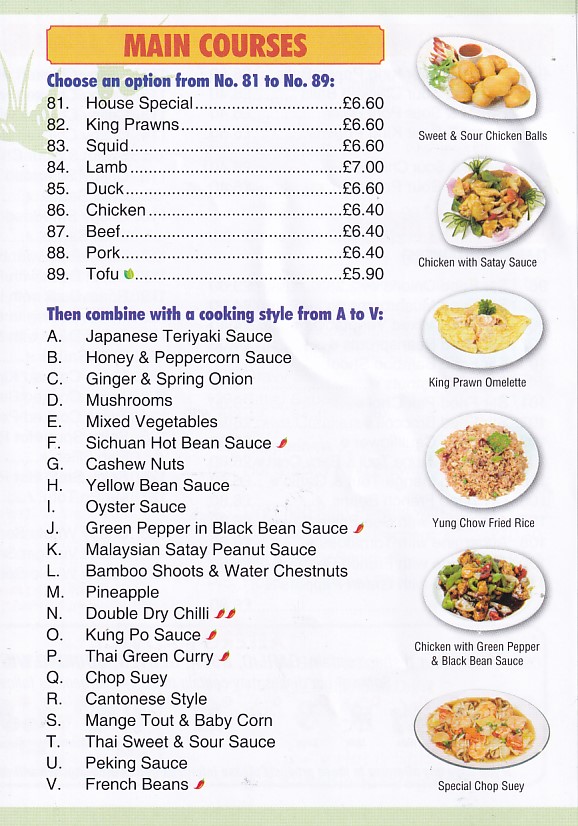 Menu 6 of Sichuan Savour, Chinese Takeaway Swansea