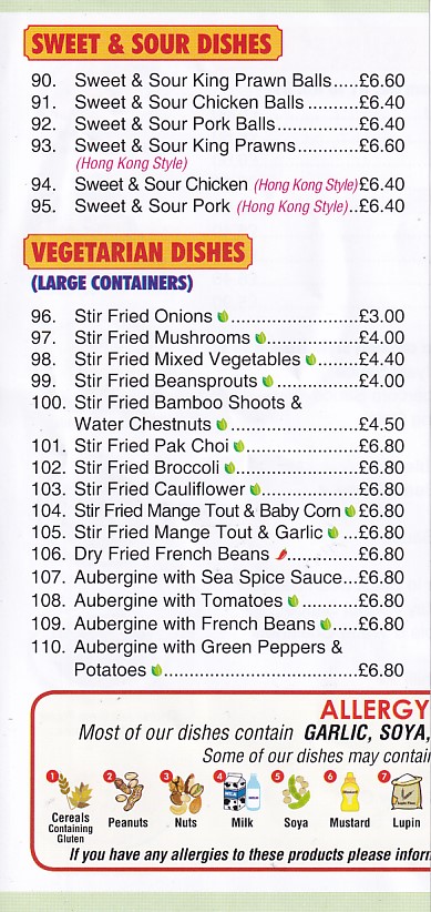 Menu 7 of Sichuan Savour, Chinese Takeaway Swansea