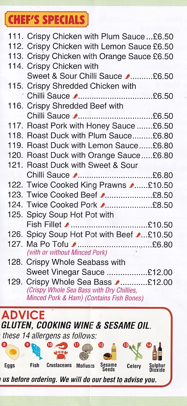 Menu 8 of Sichuan Savour, Chinese Takeaway Swansea