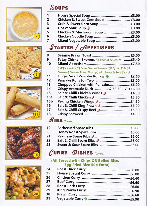 Menu 2 of Superstar, Chinese Takeaway Swansea