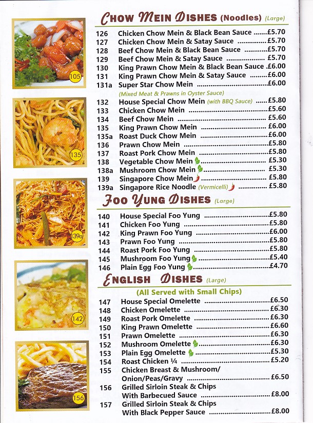 Menu 6 of Superstar, Chinese Takeaway Swansea