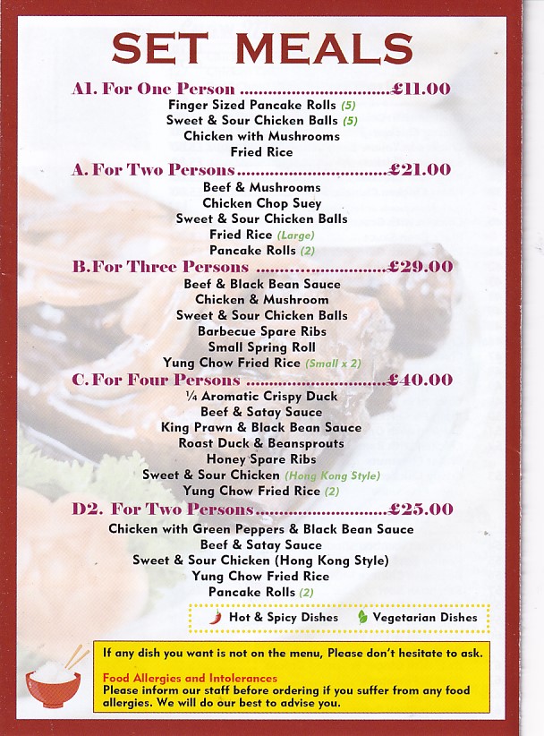 Menu 8 of Superstar, Chinese Takeaway Swansea