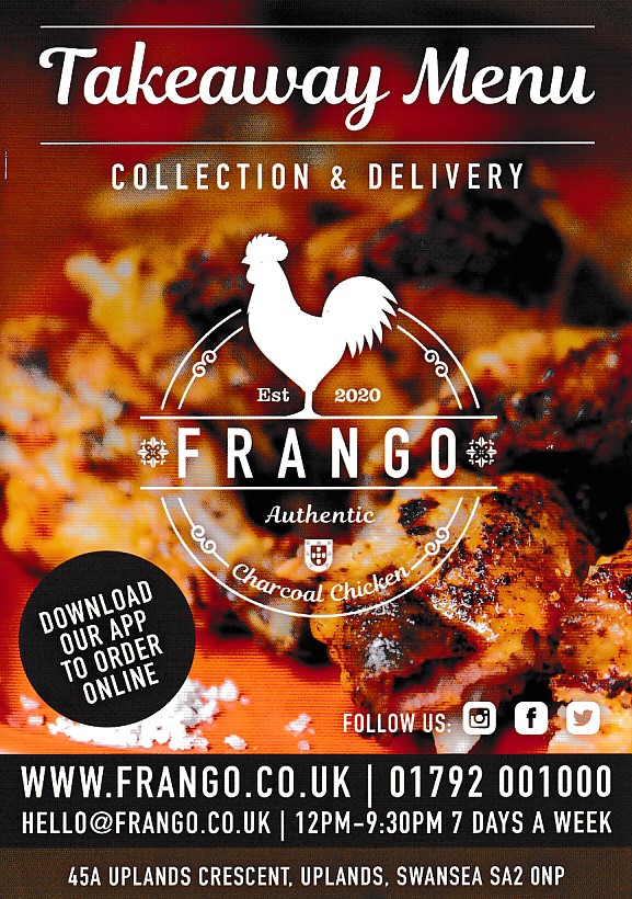 Menu of Frango Swansea