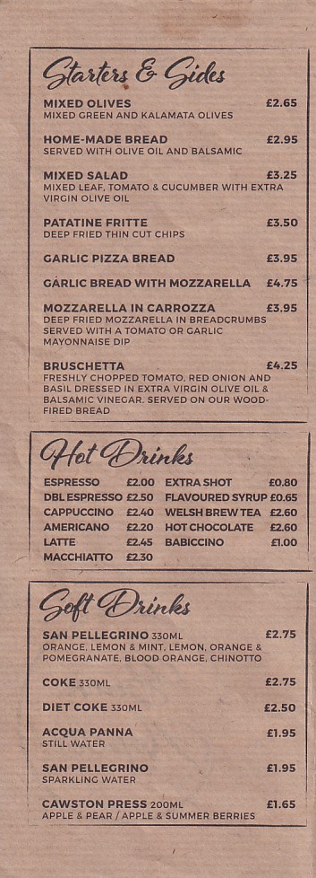 Menu 3 of Papi's Pizzeria, Uplands