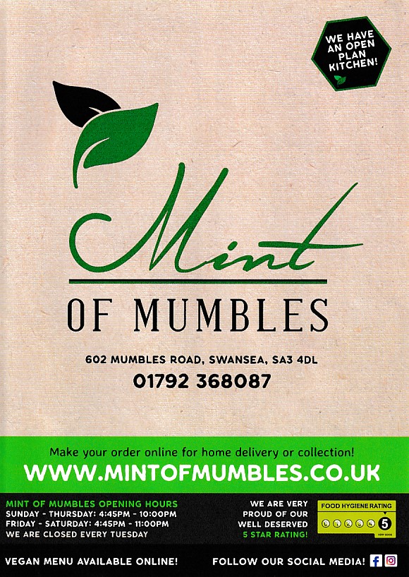 Menu of Mint of Mumbles