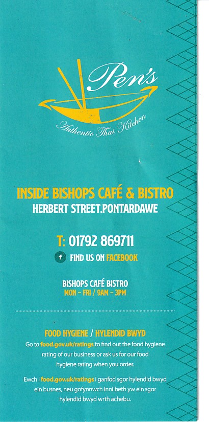 Menu of Bishops Cafe & Bistro Pontardawe
