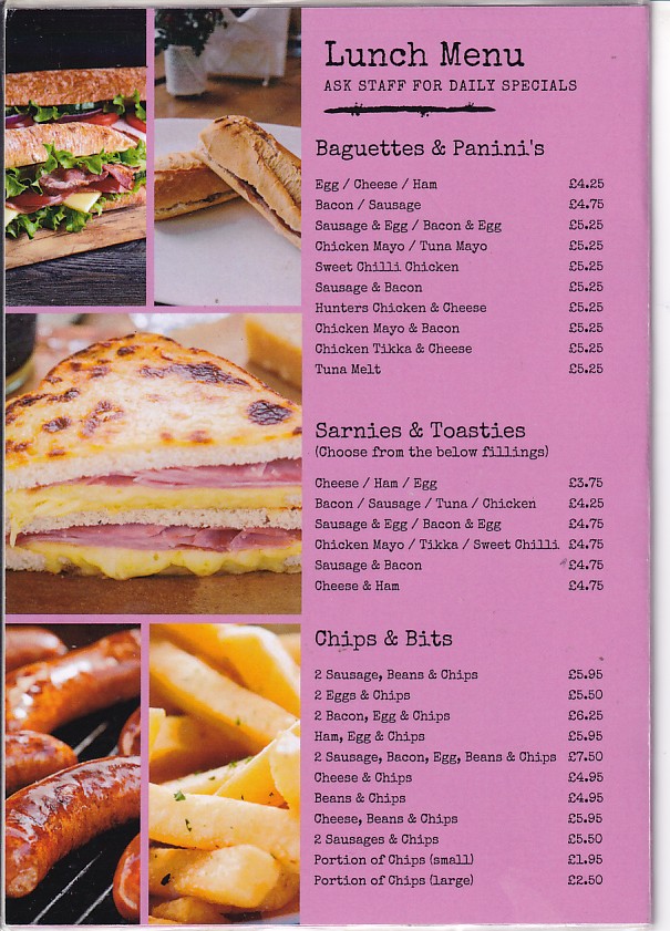 Menu of L4 Cafe
