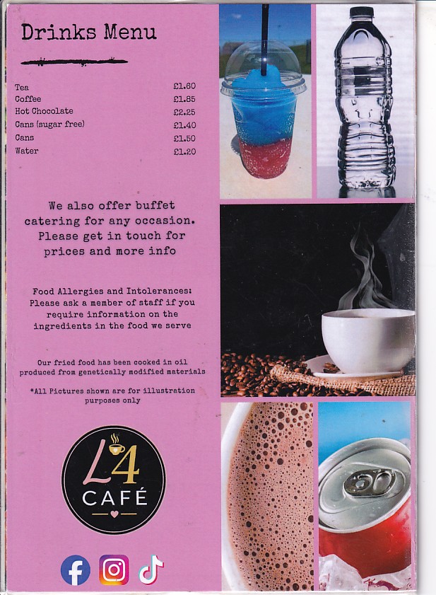 Menu of L4 Cafe