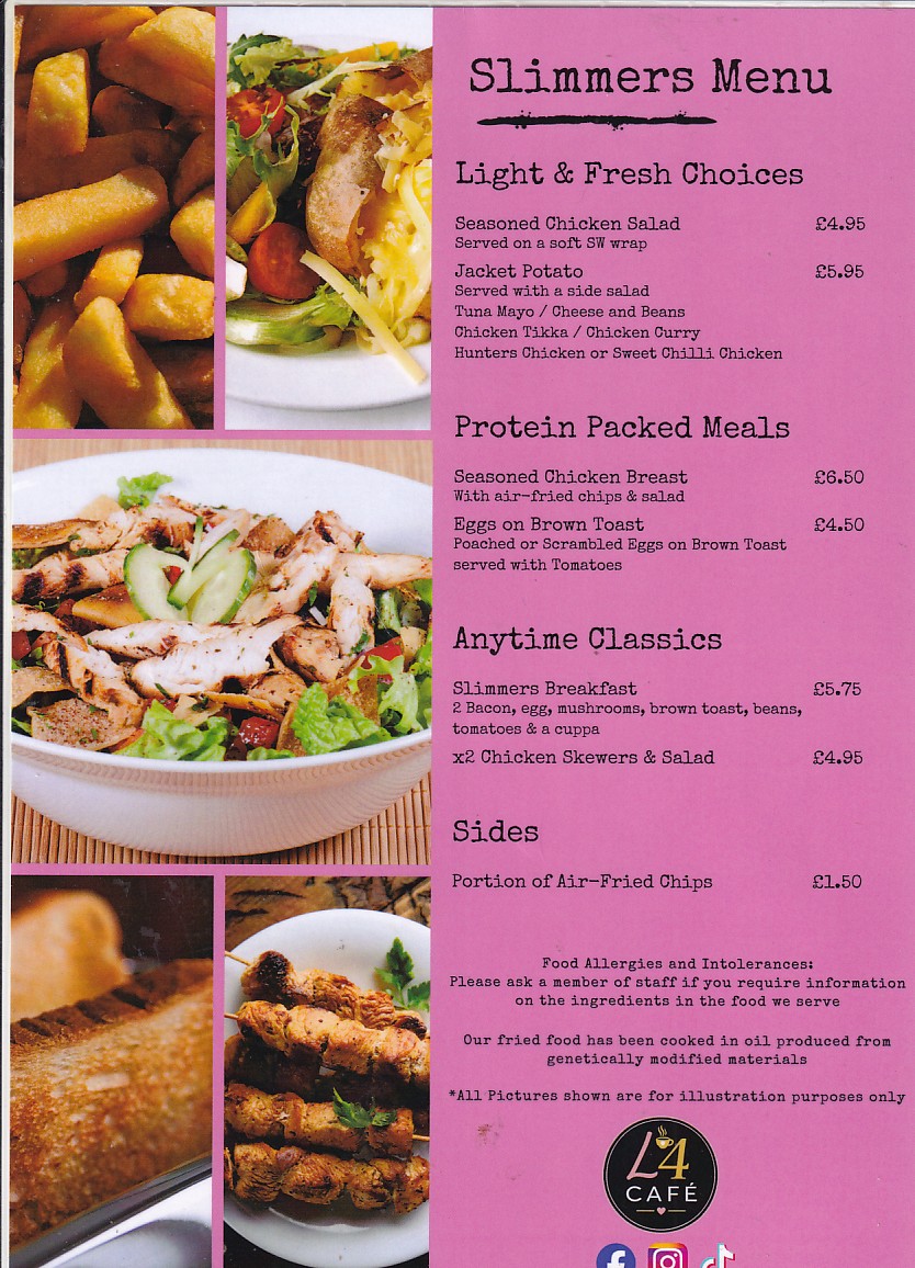 Menu of L4 Cafe