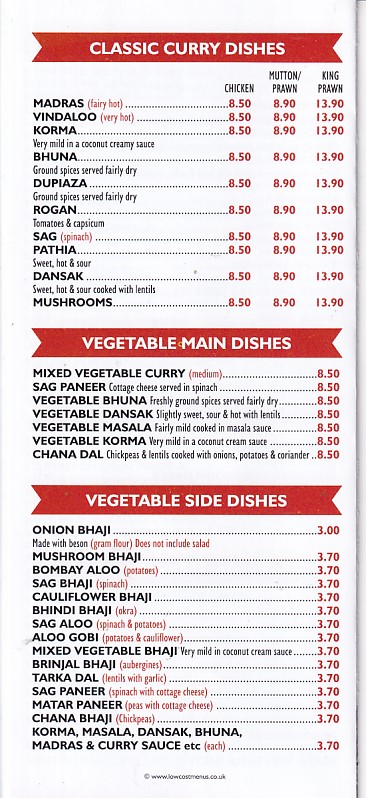 Menu of Tiffin Takeaway, in Ystradgynlais